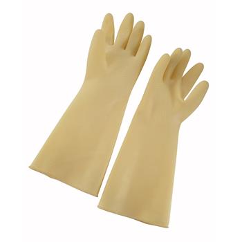 Winco Latex Gloves, Medium, Yellow