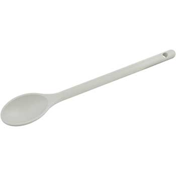 Winco Solid Spoon, 12&quot;, Nylon, Off White