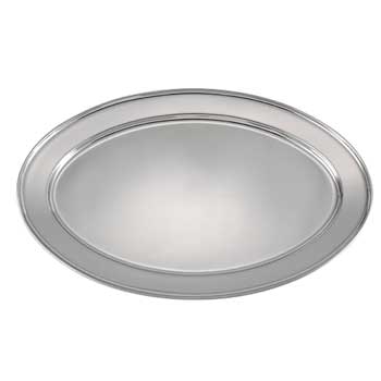 Winco Serving Platter, Oval, 21-3/4&quot; x 14-1/2&quot;, S/S