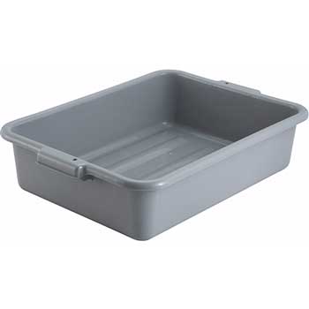 Winco Dish Box, Standard Weight, 20 1/4&quot; L x 15 1/2&quot; W x 5&quot; H, Gray&quot;