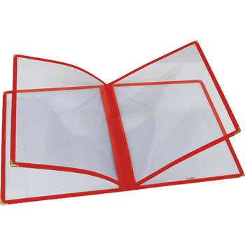 Winco Menu Cover, Double Fold, 9-3/8&quot; x 12-1/8&quot;, Red