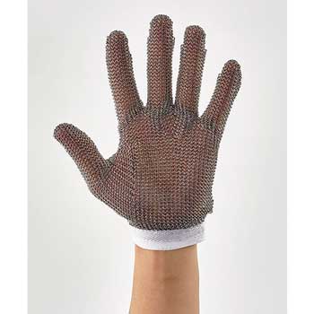 Winco Stainless Steel Protective Mesh Glove, Small, Reversible, White
