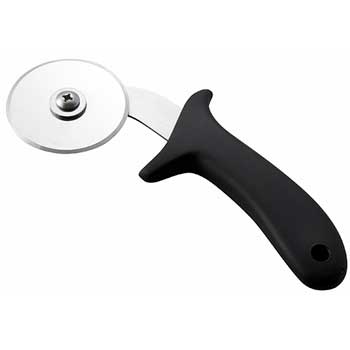 Winco Pizza Cutter, 2-1/2&quot;Dia Blade, Black PP Hdl