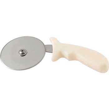 Winco Pizza Cutter, 2-1/2&quot;Dia Blade, White PP Hdl