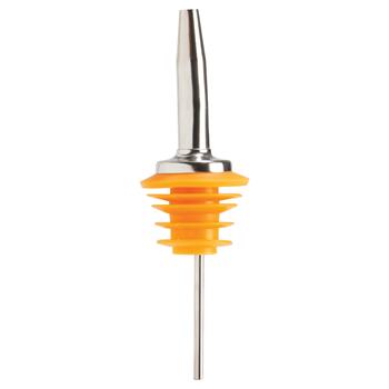 Winco Oversized Metal Pourer, Tapered Spout, Yellow Plastic Stopper