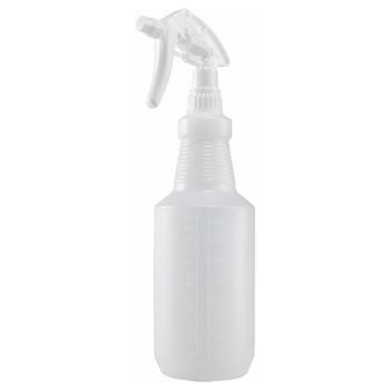 Winco Spray Bottle, 28 oz, Plastic, White Sprayer