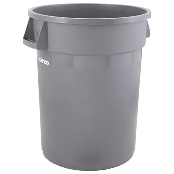 Winco Heavy Duty Round Trash Can, 20 gal, Gray