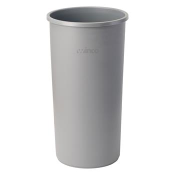 Winco Round Trash Can for PTCRL-22G, 22 gal, Gray