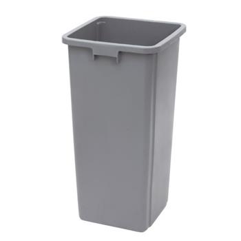 Winco Plastic Square Trash Can, 23 Gallon, Gray