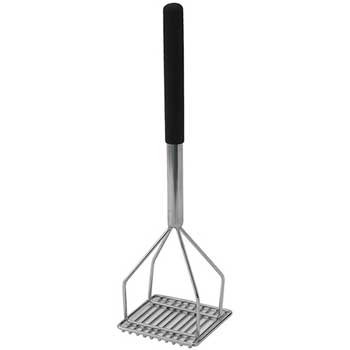 Winco Potato Masher, Square, 4-1/2&quot; x 17-3/4&quot;, Plastic Hdl, S/S&quot;