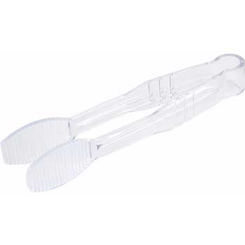 Winco 6&quot; Flat Tong, Clear, PC&quot;