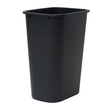 Winco Rectangular Trash Can, Plastic, 41 Quart, Black