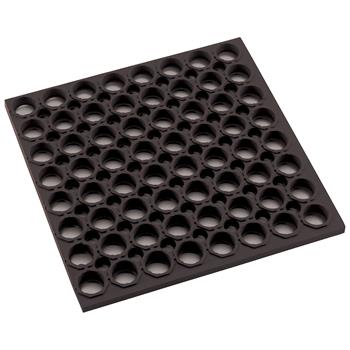 Winco Straight Edge Rubber Floor Mat, 3&#39; x 5&#39; x 3/4&quot;, Black