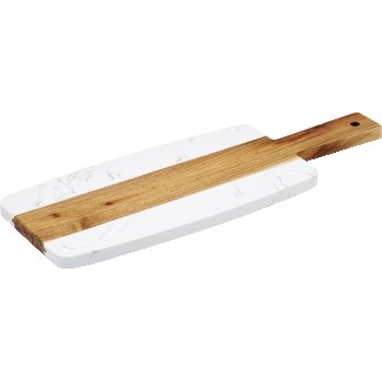 Winco Marble &amp; Wood Serving Board, 11 1/4&quot; x 7&quot;