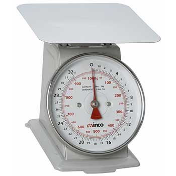 Winco 2Lbs Receiving Scale, 6.5&quot; Dial