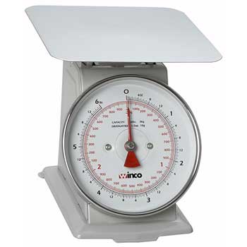 Winco 6Lbs Receiving Scale, 6.5&quot; Dial
