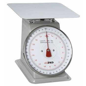 Winco 40Lbs Receiving Scale, 8&quot; Dial