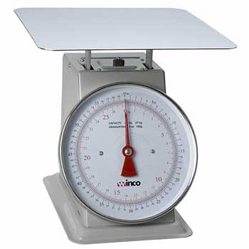 Winco 60Lbs Receiving Scale, 9&quot; Dial