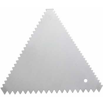 Winco Stainless Steel Triangle Cake Decorating Combs, 6/PK
