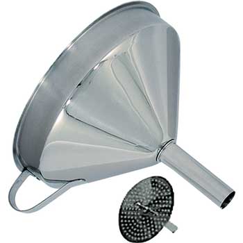 Winco 5&quot; Stainless Steel Funnel, Wide Mouth