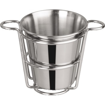 Winco Stainless Steel Fry Cup with Wire Holder