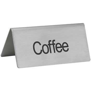 Winco Tent Sign, &quot;Coffee&quot;, S/S