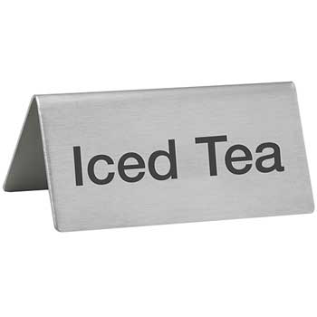Winco Tent Sign, &quot;Iced Tea&quot;, S/S