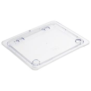 Winco Food Pan Cover, Hinged, Half Size, 12-3/4&quot; x 10-3/8&quot;, Polycarbonate
