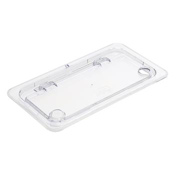 Winco Food Pan Cover, Hinged, 1/3 Sized, 12-3/4&quot; x 6-7/8&quot;, Polycarbonate