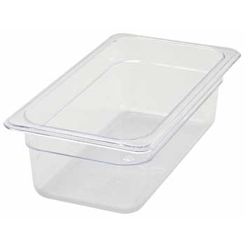 Winco PC Food Pan, 1/3 Size, 4&quot;