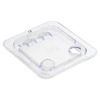 Winco Food Pan Cover, Hinged, 1/6 Sized, 6-7/8&quot; x 6-1/4&quot;, Polycarbonate