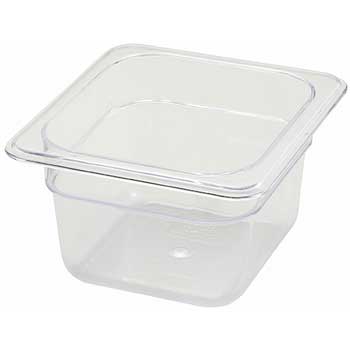 Winco PC Food Pan, 1/6 Size, 4&quot;
