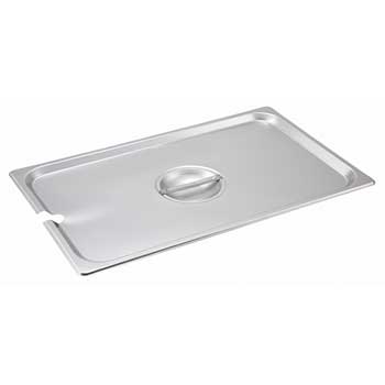 Winco S/S Steam Pan Cover, Full-size, Slotted