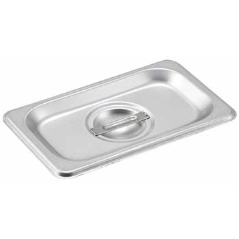 Winco Stainless Steel Steam Pan Cover, 1/9 Size, Slotted