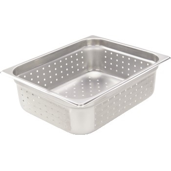 Winco Perforated Steam Pan, Half-Size 4?, 22 Gauge