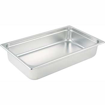 Winco Anti-Jam Steam Pan, Full size, 4&quot;, 25 Gauge Stainless Steel