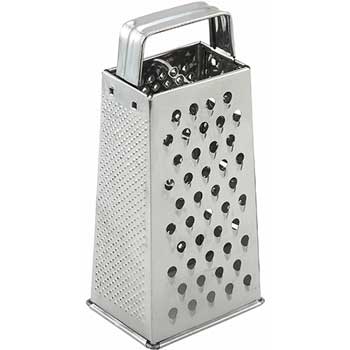 Winco&#174; Stainless Steel Tapered Box Grater, 4&quot; x 3&quot; x 9&quot;