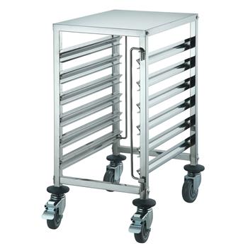 Winco End Load Steam Table Pan/Food Pan Rack With Brakes, 12 Tier, Stainless Steel