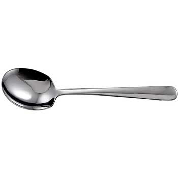 Winco Stainless Steel Serving Spoons, Round Edge