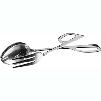 Winco Salad Tongs, Spoon/Fork Scissor, Stainless Steel