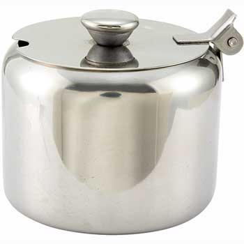 Winco Stainless Steel Sugar Bowl with Cover, 10oz.