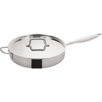 Winco Tri-Gen™ Tri-Ply Stainless Steel Saut&#233; Pan with Helper Handle, 6 qt.