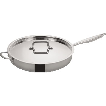 Winco Tri-Gen™ Tri-Ply Stainless Steel Saut&#233; Pan with Helper Handle, 7 1/2 qt.