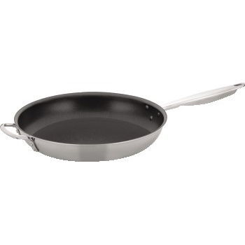 Winco&#174; Tri-Gen™ Tri-Ply Stainless Steel Fry Pan with Helper Handle, Non-Stick, 14&quot;