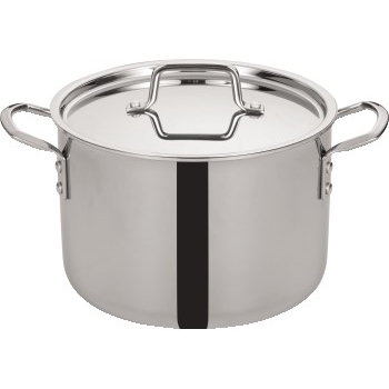 Winco&#174; Tri-Gen™ Tri-Ply Stainless Steel Stock Pot with Cover, 8 qt.