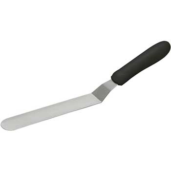 Winco Spatula with Offset Black Handle, 6 1/2&quot; x 1 5/16&quot; Blade