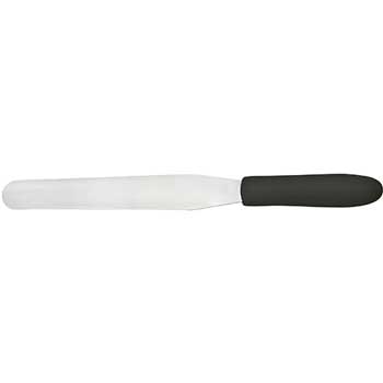 Winco Bakery Spatula with Black Handle, 7 15/16&quot; x 1 1/4&quot; Blade