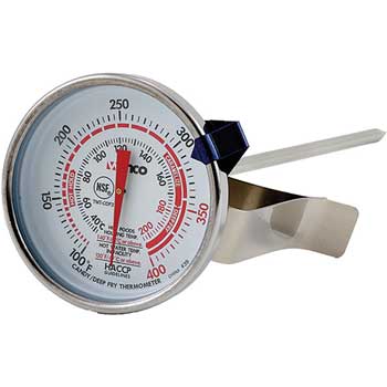 Winco Deepfry/Candy Thermometer, 2&quot; Dial, 5&quot; Probe