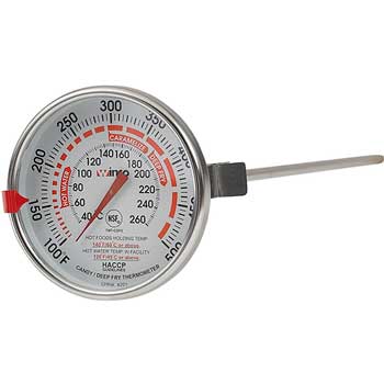 Winco Deepfry/Candy Thermometer, 3&quot; Dial, 12&quot; Probe&quot;