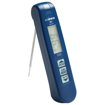Winco Thermocouple Thermometer, 1.5&quot; Display, -40&#176;F to 572&#176;F, Blue